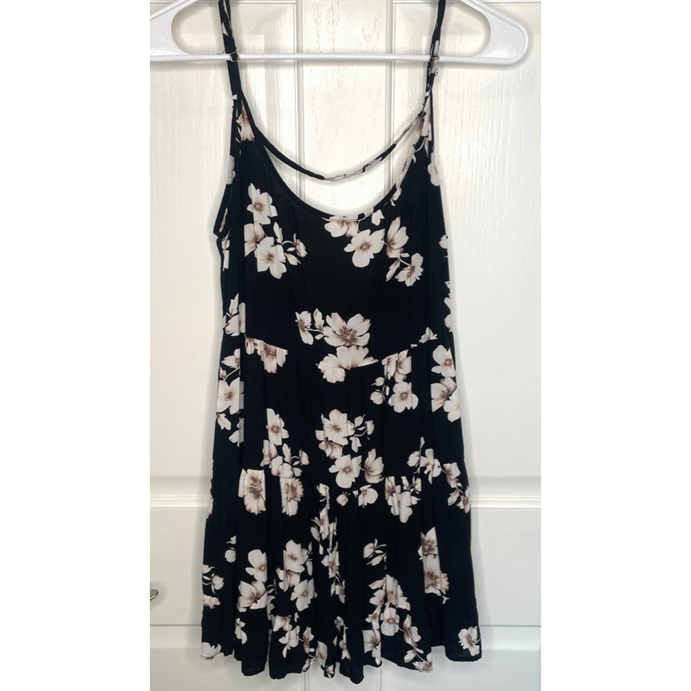 Brandy Melville Women's Babydoll Mini Dress Tunic One Size Tiered Casual Floral